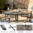 Outdoor Metal Round Dining Table With Umbrella Hole-110476218