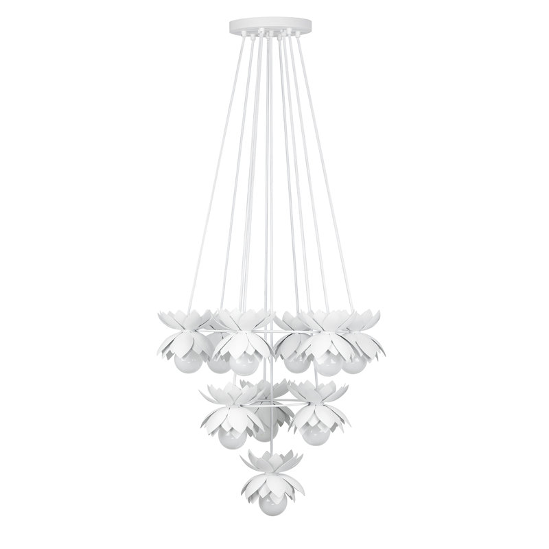Lustre araignée à 10 lumières à intensité variable Pacha