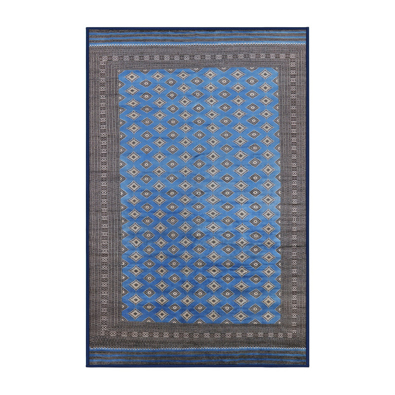 Tapis oriental gris / bleu / beige Giana, Rectangle de 3 pi x 5 pi