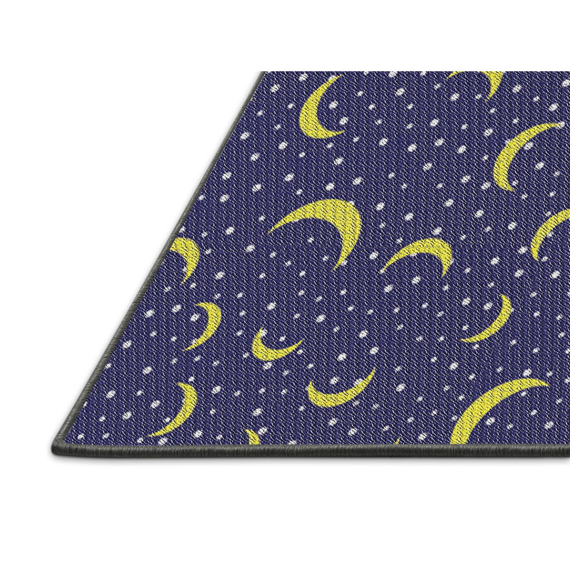 Tapis mauve / jaune Power Loom, Rectangle 6 pi x 9 pi