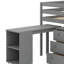 Lit mezzanine bas avec armoire de rangement et bureau portatif à roulettes-2119906117