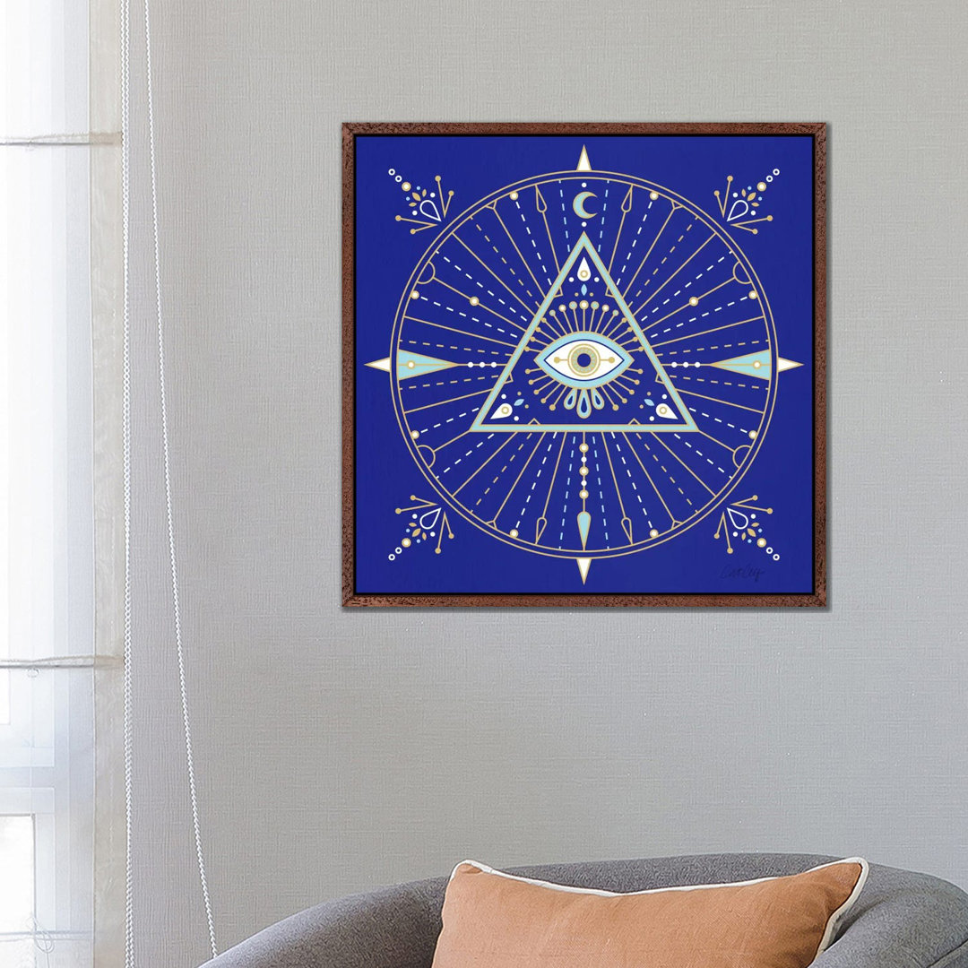 Evil Eye Mandala II von Cat Coquillette - Galerie-verpackte Leinwand Giclée auf Leinwand