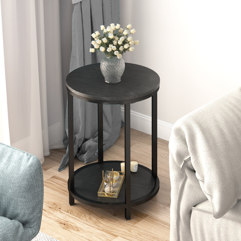 End Table Set, 23.62" H x 15.75" W x 15.75" D, Black