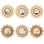 6 miroirs décoratifs - Petits miroirs circulaires pour l'art mural - Or, classique