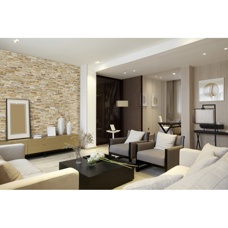 Stonecrest 6 in. x 24 in. Split Face Natural Stone Ledger Panel Wall Tile, Orinda Mesa