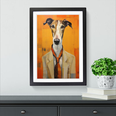 Greyhound Modern - Framed Print