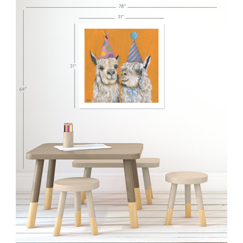 «Rolled Llama Party», impression sur papier, H 31 po x l 31 po x P 1 po