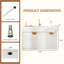 Meuble-lavabo simple 36 po en bois blanc avec lavabo en céramique, 2 tiroirs et armoire de rangement, bonde incluse - Meuble-lavabo-75887676