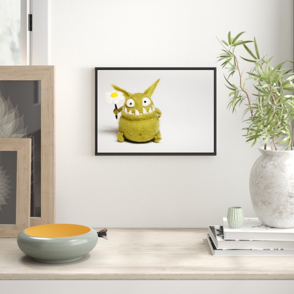 Gerahmtes Poster Cute Green Monster