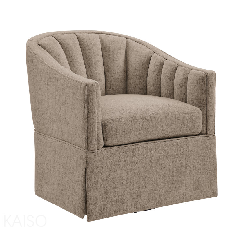 Swivel Function Accent Chair, Stone Gray