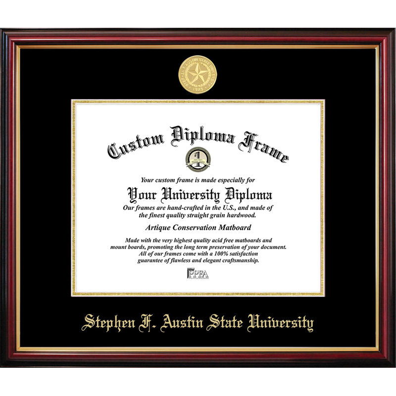 Cadre de petit diplôme Stephen F Austin University, NCAA Stephen F. Austin State, L 14 po x H 11 po