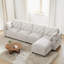 4 Seater Velvet Sofa & Chaise-129700393