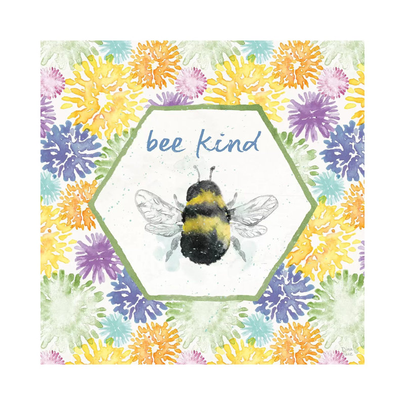 Bee Harmony VII by Dina June - Painting on Canvas, 45.72cm H x 45.72cm W x 3.81cm D, Wrapped Canvas