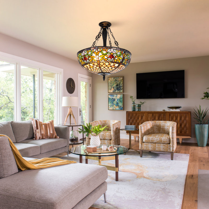 Sarita 5 - Light Dimmable Urn / Bowl Chandelier