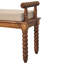 Linen Blend Upholstered Bench