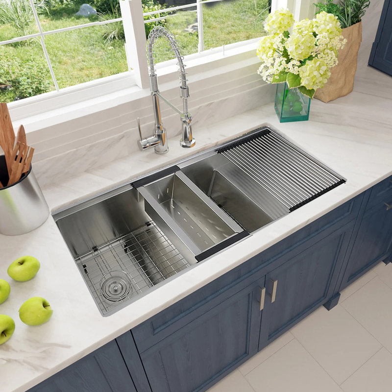 44'' L Stainless Steel Single Basin Kitchen Sink
