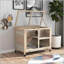 Cage à lapins d'intérieur PawHut avec roulettes, cage en bois compacte, imperméable et facile à déplacer