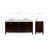 Cambridge Double Bathroom Vanity with Carrara Marble Top-88398658