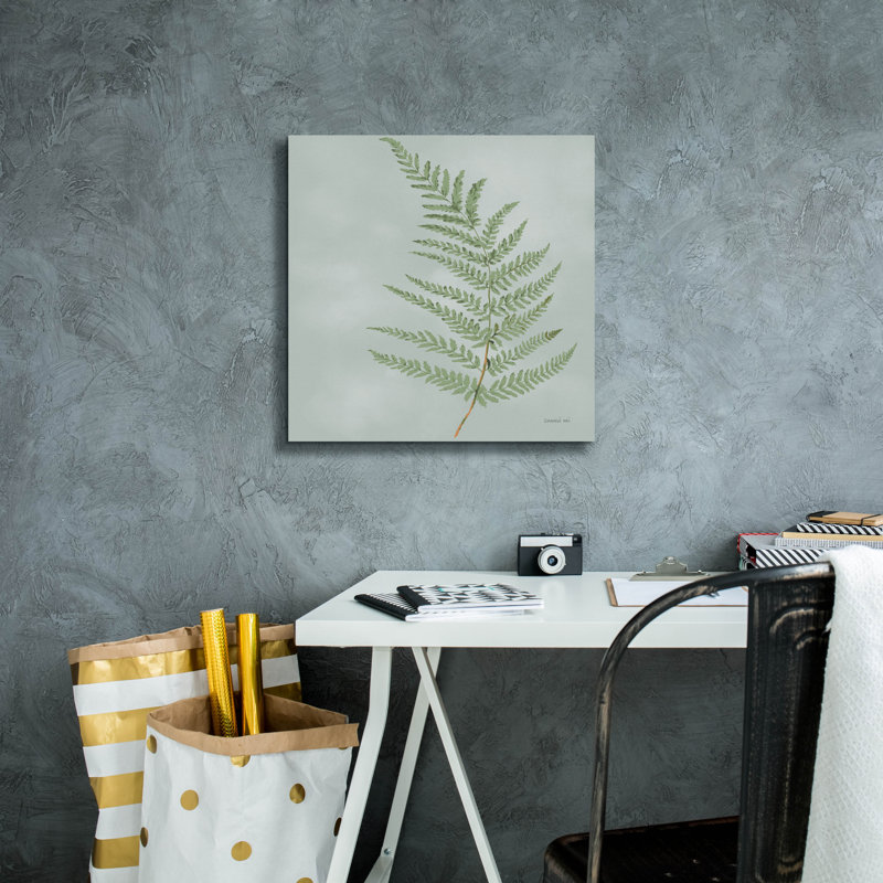 «Fern 2 With Orange» par Danhui Nai, art mural sur toile, H 18 po x l 18 po