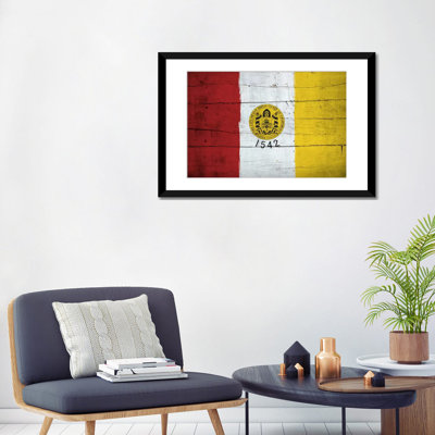 " San Diego, California City Flag On Wood Planks " by ICanvas