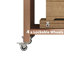 Banc de rempotage extérieur 64,9 po avec plateau en acier inoxydable et roulettes verrouillables-76111178