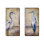 «Blue Heron I and II», ensemble de 2 reproductions d'art sur toiles tendues