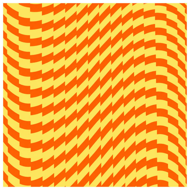 Coussins décoratifs zigzag jaune et orange, 14 X 14 pouces