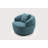  Rianon 360° Swivel Mid Century Modern Curved Sofa, 1-Seat Fabric Cloud Couch Boucle Sofa with Pillow-713203675