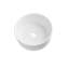 DeerValley 410mm White Ceramic Circular Countertop Basin Bathroom Sink