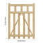 120 cm H Solid Wood Gate Fencing-181710228