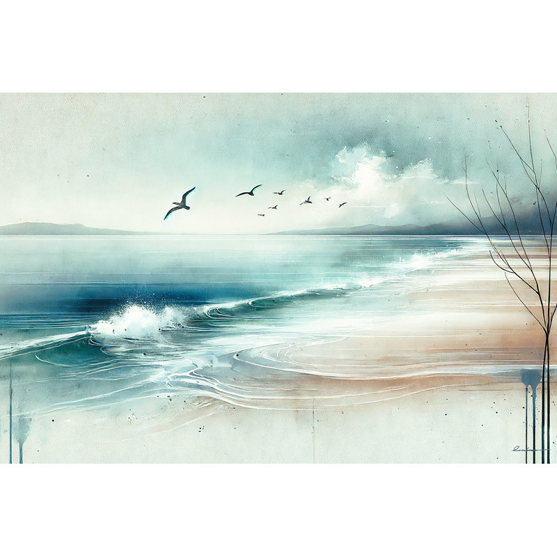 Waves of Serenity, reproduction d'art sur toile tendue, H 12 po x l 16 po x P 1 po