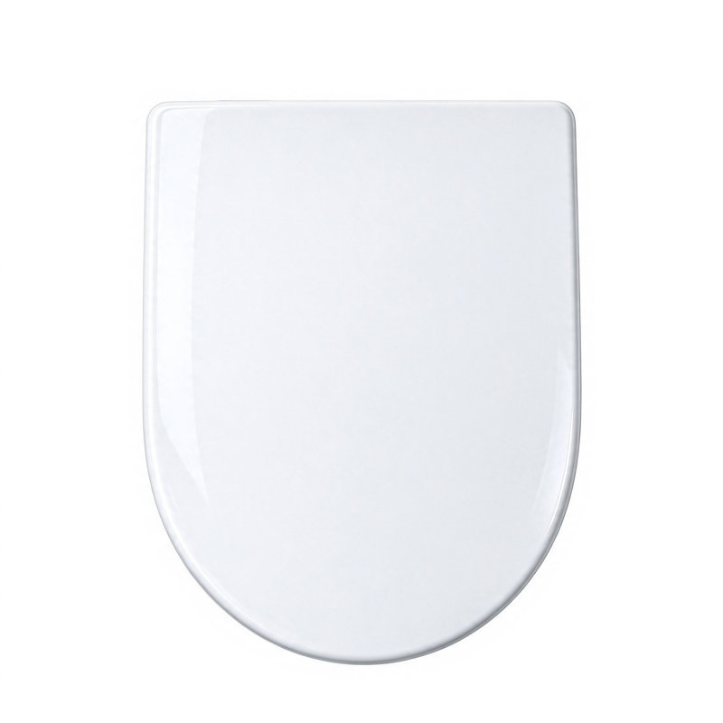 Slow Close White U-Shaped PP Toilet Seat, Quick Release, Fits Most U-Shape Toilets