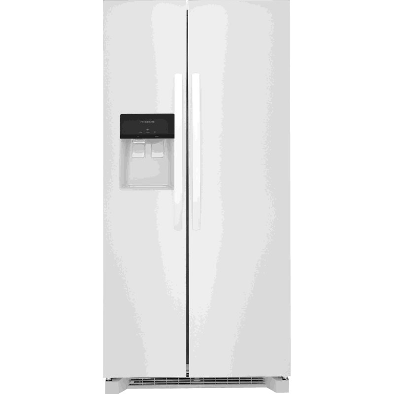 Frigidaire 22,3 pieds cubes Pi. Réfrigérateur côte à côte 33 po à profondeur standard, Blanc