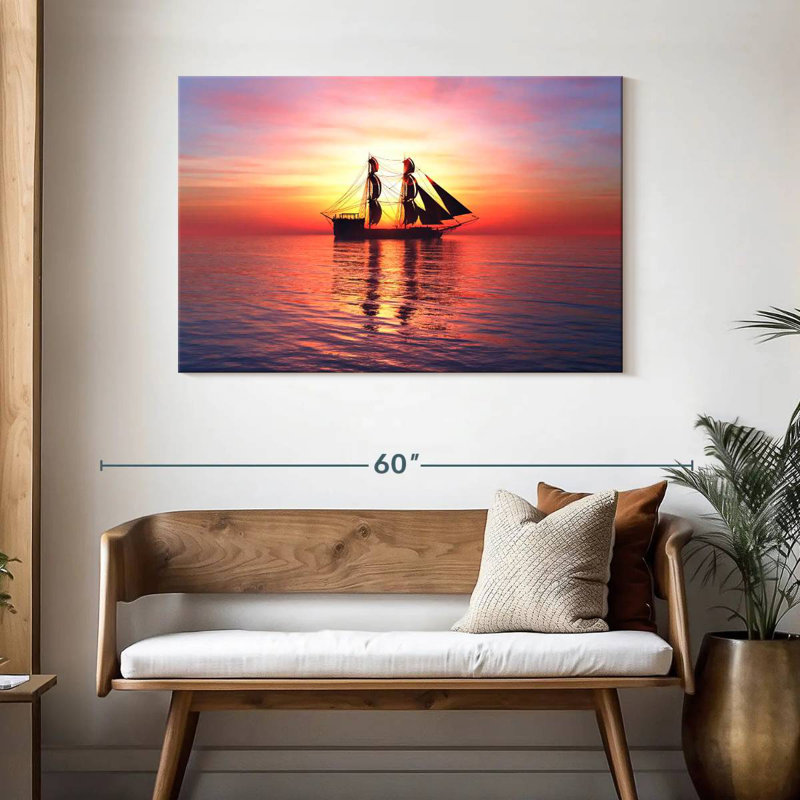 Silhouette de bateau Mehar, H 30 po x l 45 po
