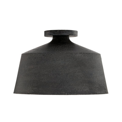 14"W x 9"H Quarry 1-Light Tapered Metal Semi Flush