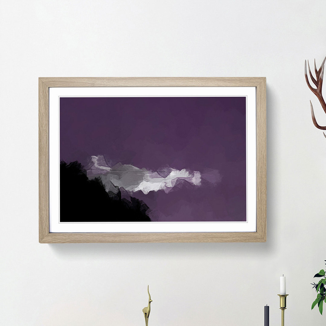 Cloud Blur Above the Forest in Abstract - Picture Frame Painting Print