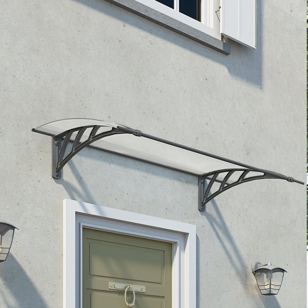 Patio Cover Neo Door Awning Canopy 1350 Twinwall - Polycarbonate - L136.5 X W85.5 X H30 Cm - Grey - Image 7