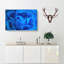 Folded Rose Petals In Blue - Wrapped Canvas Painting-56656586