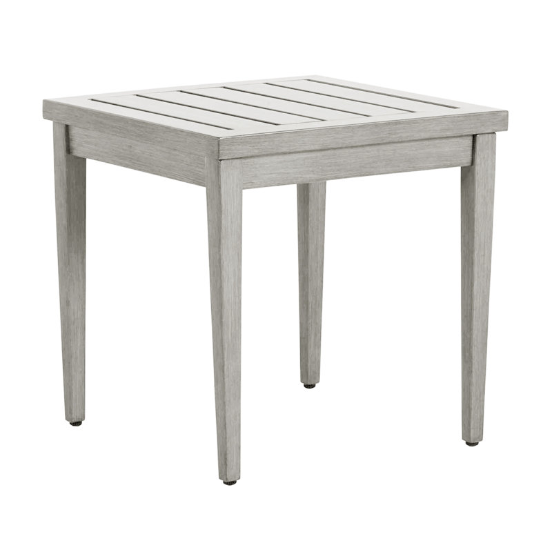 Brookings Wrought Aluminum Side Table, Oyster