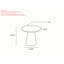 Table d'appoint ronde moderne en bois d'ingénierie et en ciment - blanc