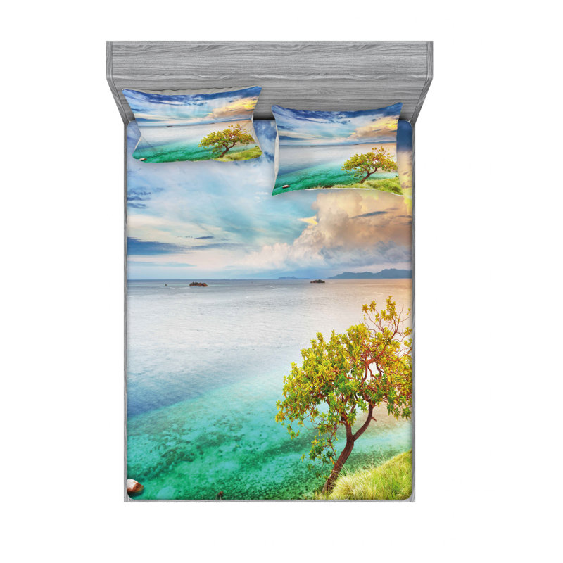 Microfiber Sheet Set, Queen Sheet Set with Fitted Sheet