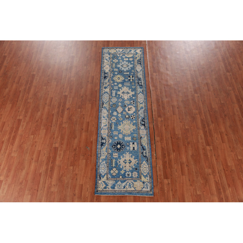 Tapis de couloir en coton 9 pi 8 po x 2 pi 7 po One-of-a-Kind