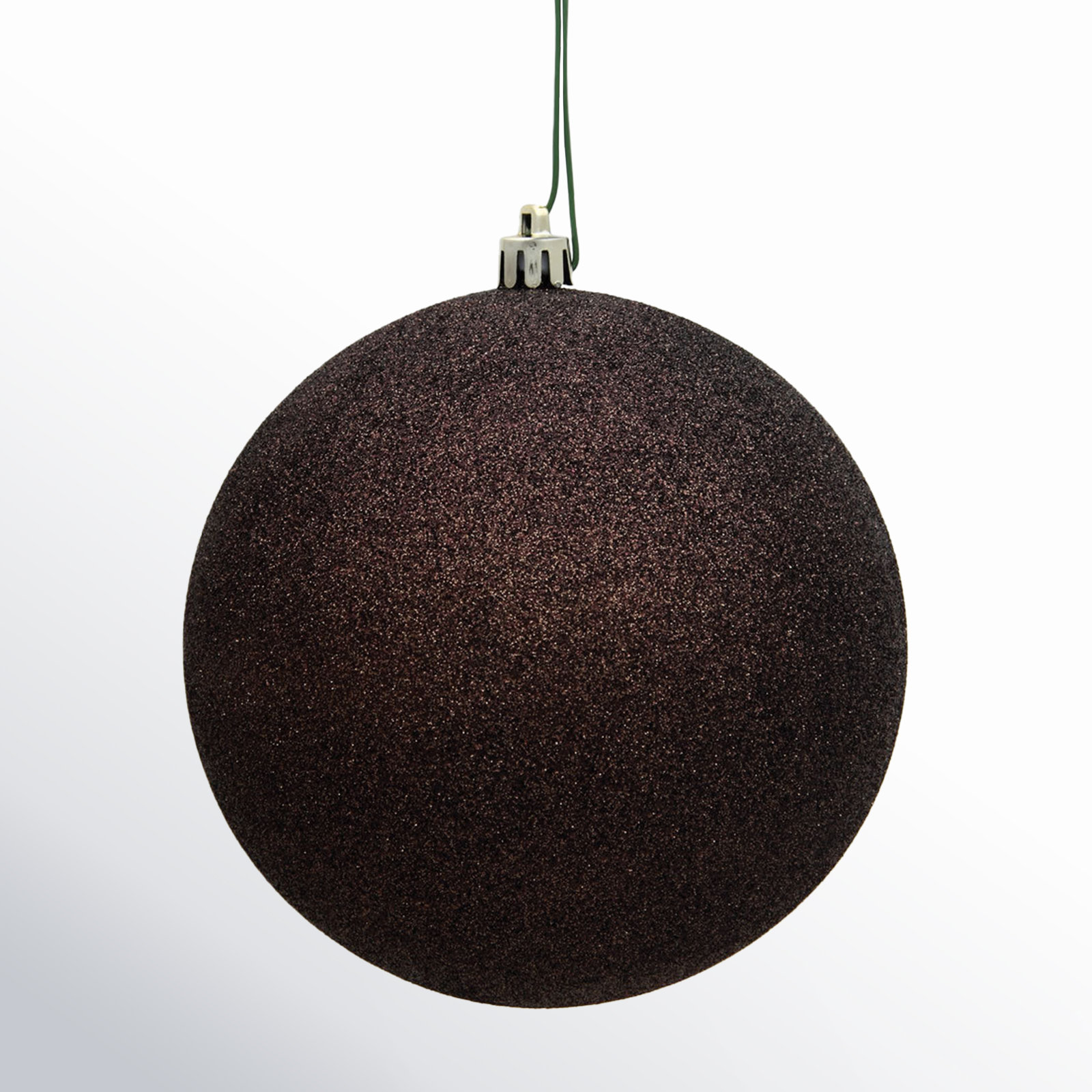 Holiday Décor Ball Ornament, Chocolate Glitter, 2.4" 