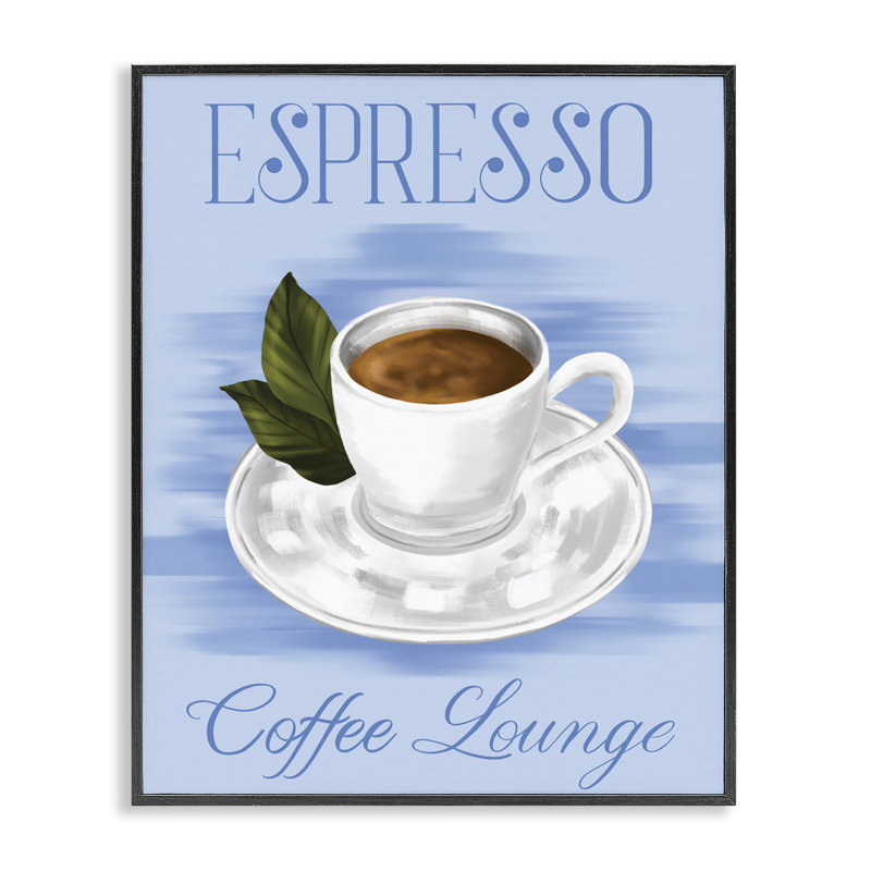  Espresso Coffee Lounge, estampe numérique par Hey Bre! Creative Studio, Giclée encadrée noir minuit, H 20 po x l 16 po
