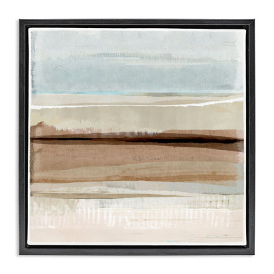 Winter Sands Pattern Framed Floater Canvas Wall Art by Flora Kouta