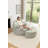 Upholstered Round Accent Barrel Chair with Ottoman-802254995