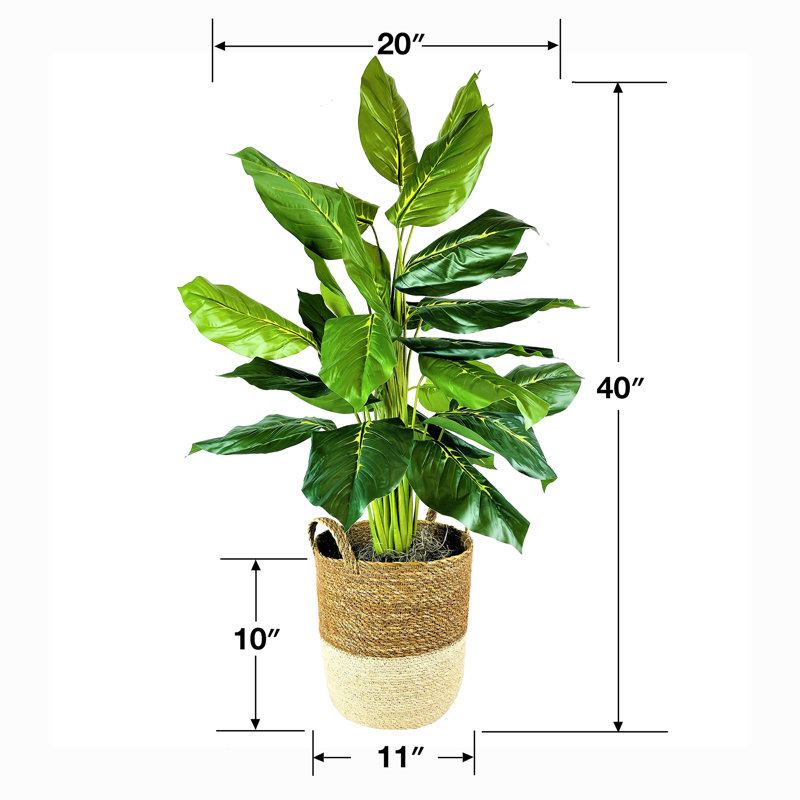 40 po plante artificielle en panier