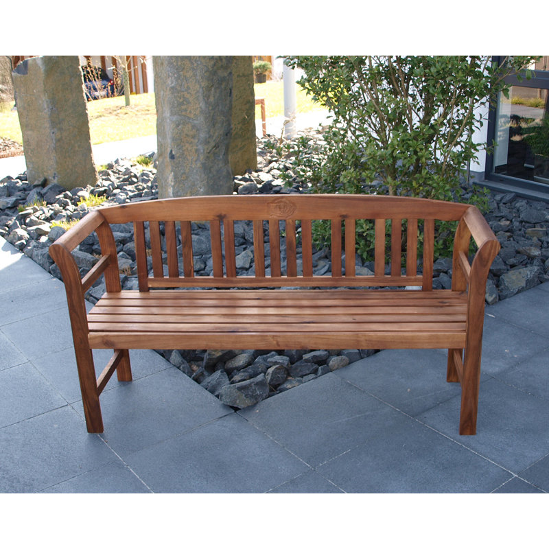 Solid Wood Acacia Outdoor Bench, 83cm H x 157cm W x 45cm D