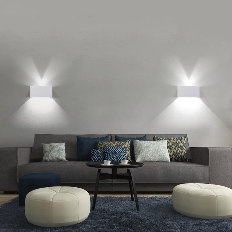 12W Modern Wall Light LED Wall Sconce Up Down Adjustable Beam Angle Aluminum Wall Lamp LED Indoor Outdoor Waterproof IP65 For Bedroom Bathroom Corridor Living Room Stairs Hallway,