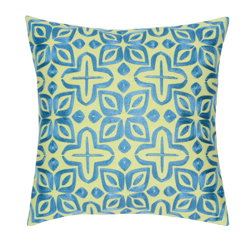 Coussin Rochelle Porter, Bleu/beige